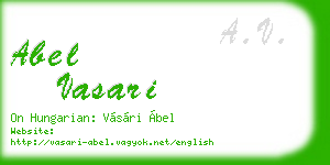 abel vasari business card