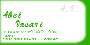 abel vasari business card